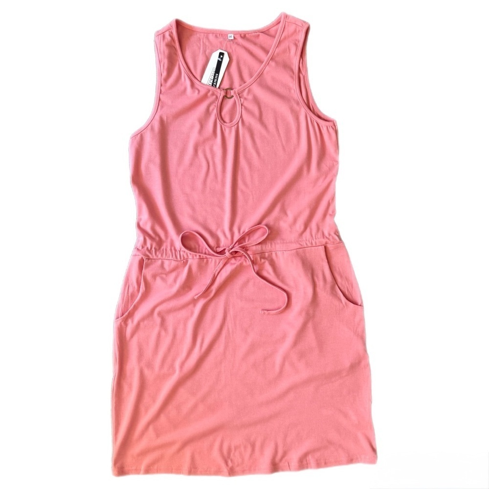 NWT Chic Pink Sleeveless Mini Dress - Picture 1 of 7